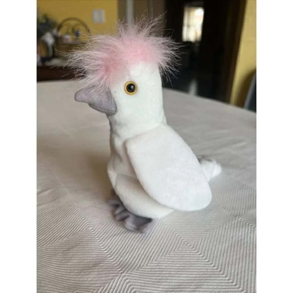 Ty Kuku Cockatoo Beanie Baby Retired Stuffed‎ Animal Plush Toy 1998